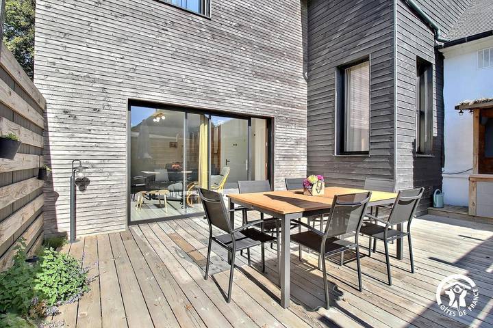 Maison de vacances pour 3 personnes, avec terrasse et jardin à Brech