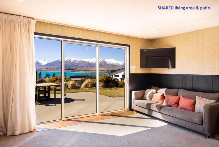 Maison d’hôte pour 2 personnes, avec vue ainsi que vue sur le lac et terrasse dans Lake Tekapo