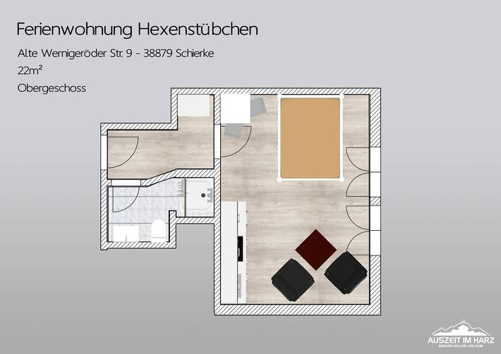 Appartement entier, Ferienwohnung Hexenstübchen in Wernigerode, Harzvorland