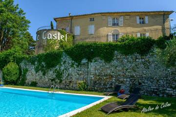 Gîte pour 4 personnes, avec piscine ainsi que jardin et vue à Montboucher-sur-Jabron