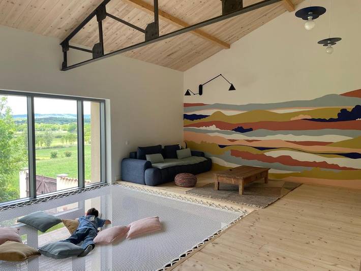 Location de vacances pour 4 personnes, avec jardin et vue dans Paulhaguet