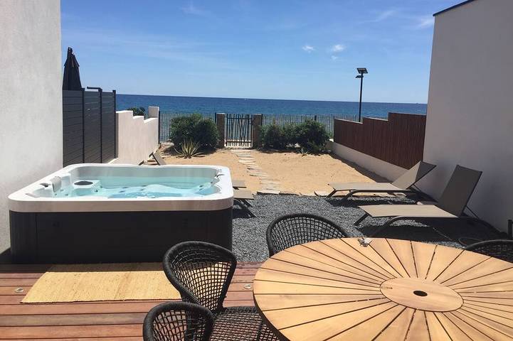 Maison de vacances pour 8 personnes, avec jardin ainsi que jacuzzi et balcon