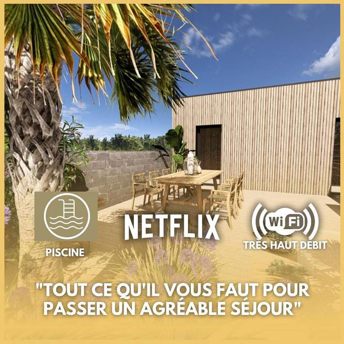 Maison de vacances pour 2 personnes, avec piscine et terrasse