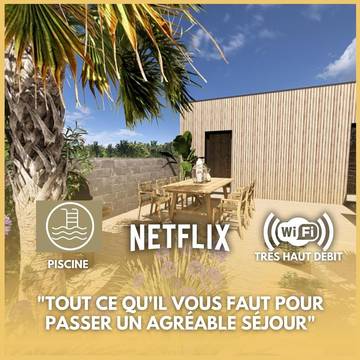 Gîte pour 2 personnes, avec terrasse et piscine à Bouin