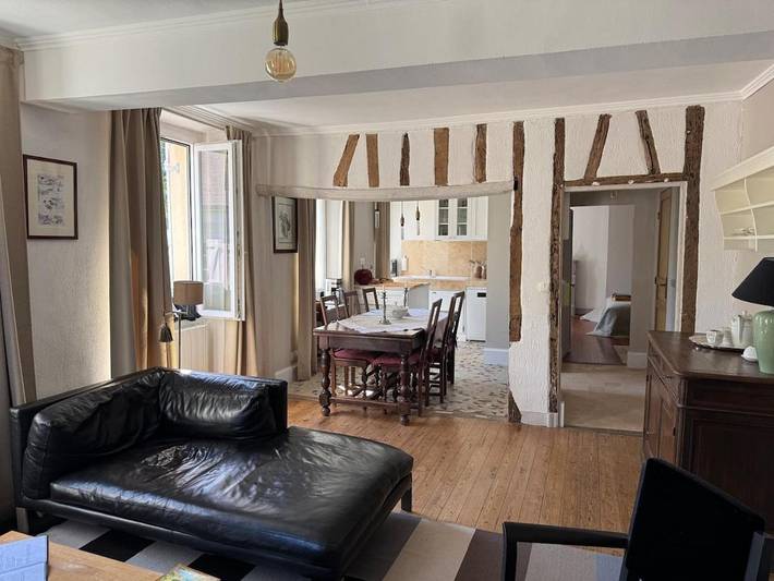 Gîte pour 5 personnes, avec sauna ainsi que vue et jardin, animaux acceptés à Saint-Pierre-d'Autils