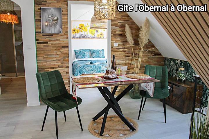 Appartement de vacances pour 4 personnes, avec Balcon ainsi que Terrasse et Vue à Obernai