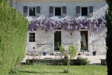 Chambre d’hôte pour 4 personnes, avec jardin à Rétaud