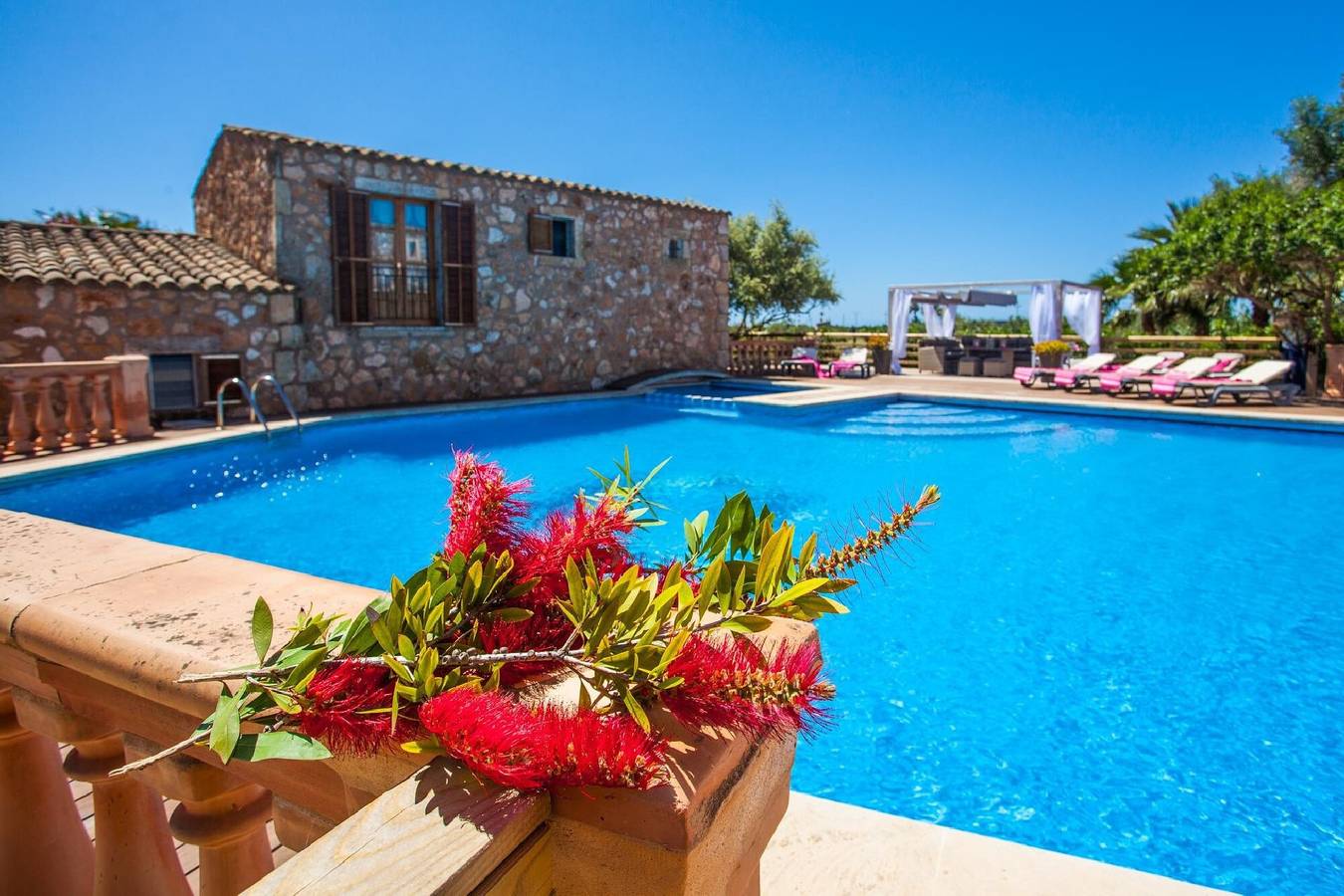 Finca 'S'Hort - Can Rita' mit privatem Pool, Wi-Fi und Klimaanlage in Es Llombards, Santanyí
