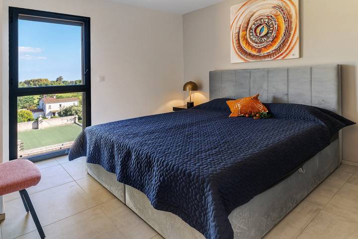 Appartamento intero, Appartamento "Vista mare, balcone, aria condizionata" con Wi-Fi e vista panoramica in Moriani-Plage, Corte e dintorni