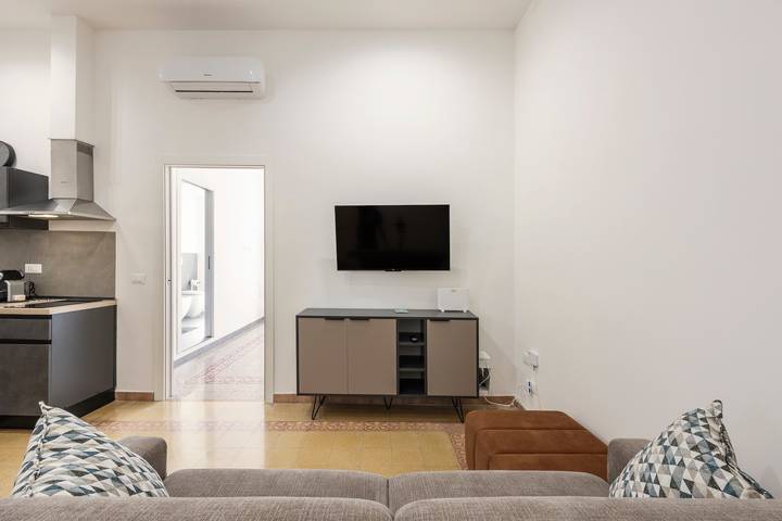 Appartement entier, Appartement 'Almaré Mondello' avec balcon, Wi-Fi et climatisation in Mondello, Palerme
