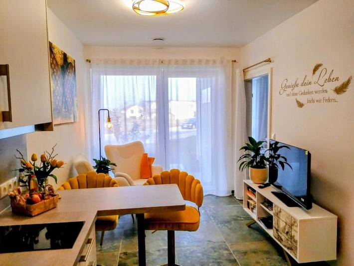 Ferienwohnung für 2 Personen, mit Balkon und Terrasse
