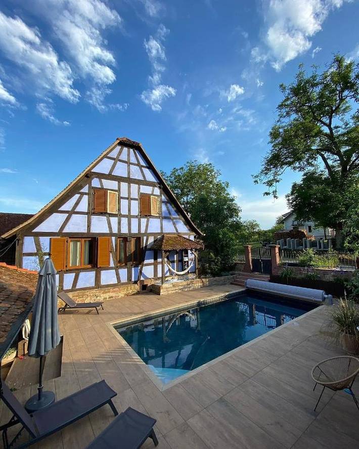 Maison de vacances pour 10 personnes, avec Jacuzzi et Terrasse ainsi que Jardin et Piscine