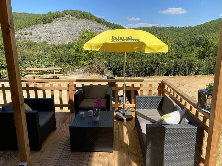 La Draille — Tente lodge de luxe Belle Vue in Souillac, Lot