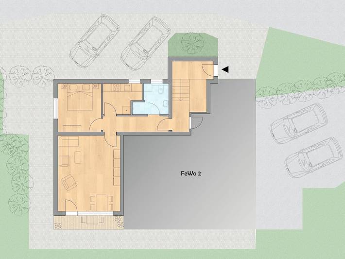 Geheel appartement, Vakantiewoning 'Hof Weuste' met uitzicht op het meer, gemeenschappelijke tuin en wifi in Attendorn, Biggesee