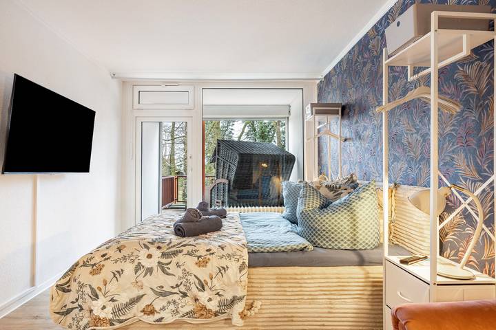 Hel lejlighed, Apartment “Strandkorb Am Steinhuder Meer” with Private Terrace and Wi-Fi in Wunstorf, Steinhuder Meer