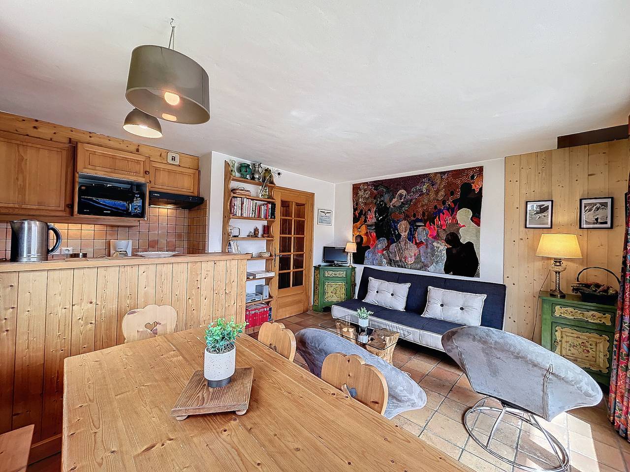 Ganze Wohnung, Geräumige Wohnung mit Terrasse und Bergblick in Demi-Quartier in Demi-Quartier, Pays du Mont-Blanc