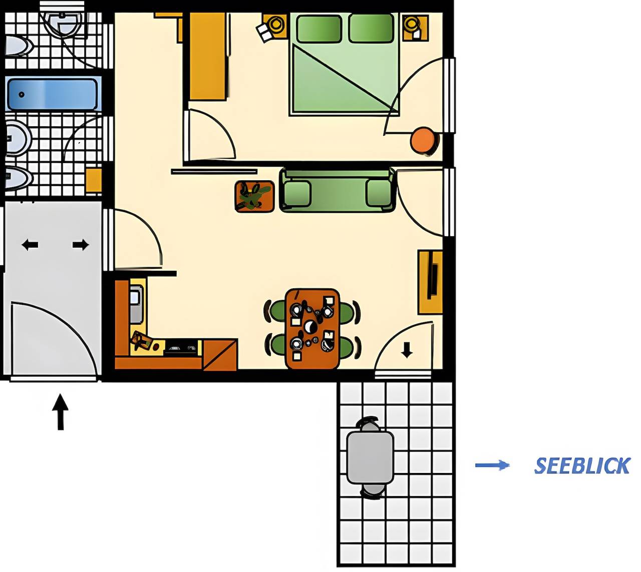Ganze Wohnung, Apartment '3 Merlschober' mit Seeblick, privatem Garten und Balkon in Ossiach, Bezirk Feldkirchen