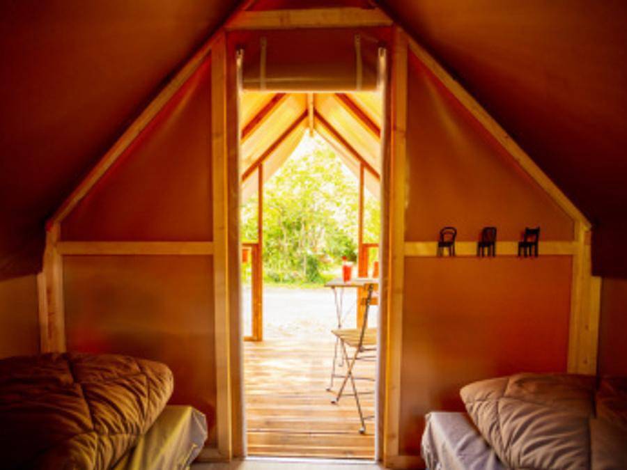 Camping des Drouilhèdes - Safarizelt 2 personen - Cyclo Tente Lodge, ohne Sanitäranlagen, ohne Küche in Peyremale, Cevennen