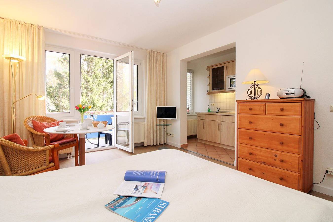 Appartement entier, Dünengarten We 53: sehr strandnahe 1-Zimmer-Fewo mit eigenem Strandzugang in Ostseebad Kühlungsborn, Kühlungsborn