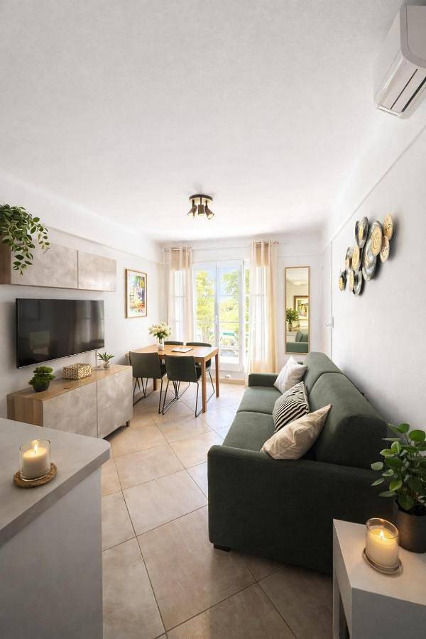 Gîte pour 4 personnes, avec vue dans Plage de l'Esplanade
