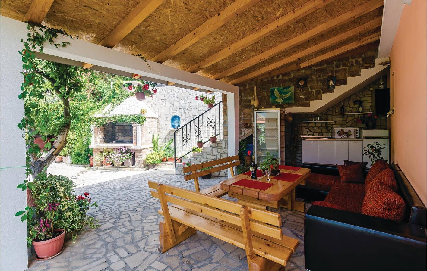 Casa de vacaciones para 2 personas con terraza in Baošići, Bay of Kotor
