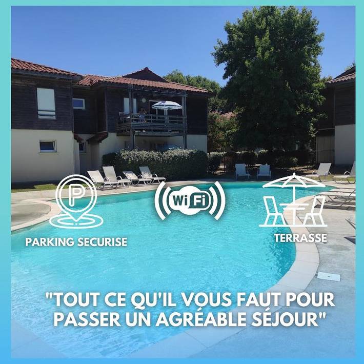 Appartement de vacances pour 6 personnes, avec jardin et terrasse ainsi que piscine et bassin pour enfant