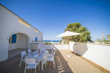 Gîte pour 6 personnes, avec terrasse dans Marina di Pescoluse