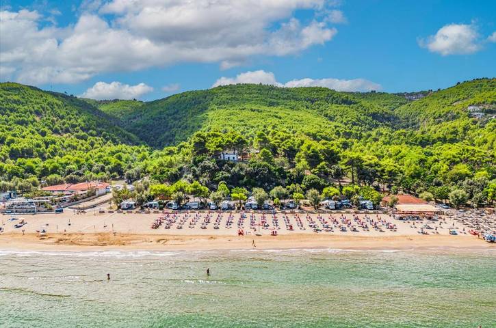 Camping für 4 Personen, mit Ausblick und Garten, mit Haustier am Gargano