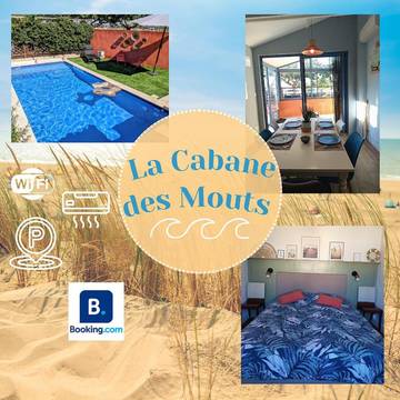 Location de vacances pour 6 personnes, avec piscine ainsi que jardin et vue dans Plages des Cabanes de Fleury