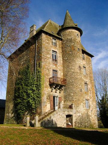 Château pour 22 personnes, avec jardin ainsi que terrasse et piscine, animaux acceptés dans le Cantal