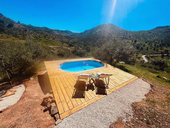 Camping para 2 personas, con Terraza y Jardín además de Piscina y Vistas en Provincia de Málaga