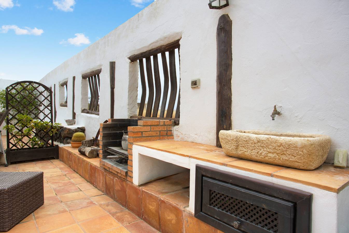 Villa de vacaciones 'Casa Rural La Molina' con vistas a la montaña, terraza privada y Wi-Fi in Máguez, Haría