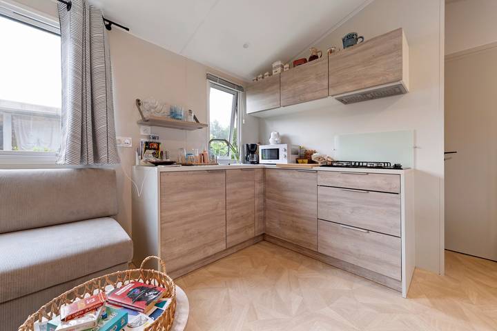Mobilheim – 6 Personen mit Gemeinschaftspool, Terrasse und Garten in Erdeven, Côte des Mégalithes