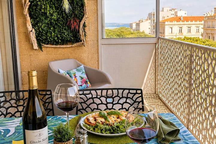 Gîte pour 6 personnes, avec Balcon dans Theatre Moliere Scene Nationale