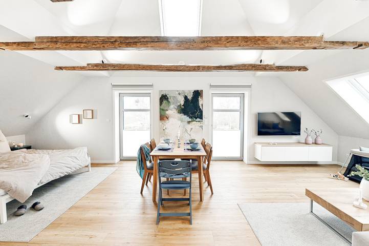 Gehele studio, Achterdörn Twee – Helder loft met uitzicht in West Fehmarn, Fehmarn
