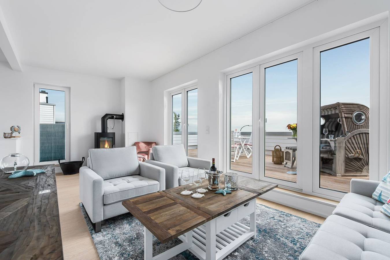 Ganze Wohnung, Ausguck 34 - Sauna, Dusche, Kamin, Dachterrasse, Strandkorb, Grill in Olpenitz, Kappeln