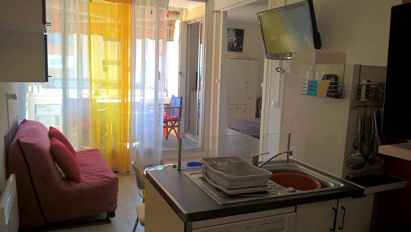 Appartement entier, T2 meublé vue étang face au mont Saint-Clair in Balaruc-les-Bains, Côte d'Améthyste