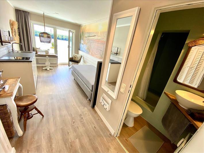Apartamento entero, Single "Beach Bude" - kleines, liebevoll eingerichtetes Studio für eine Person. in Steinwarder, Heiligenhafen