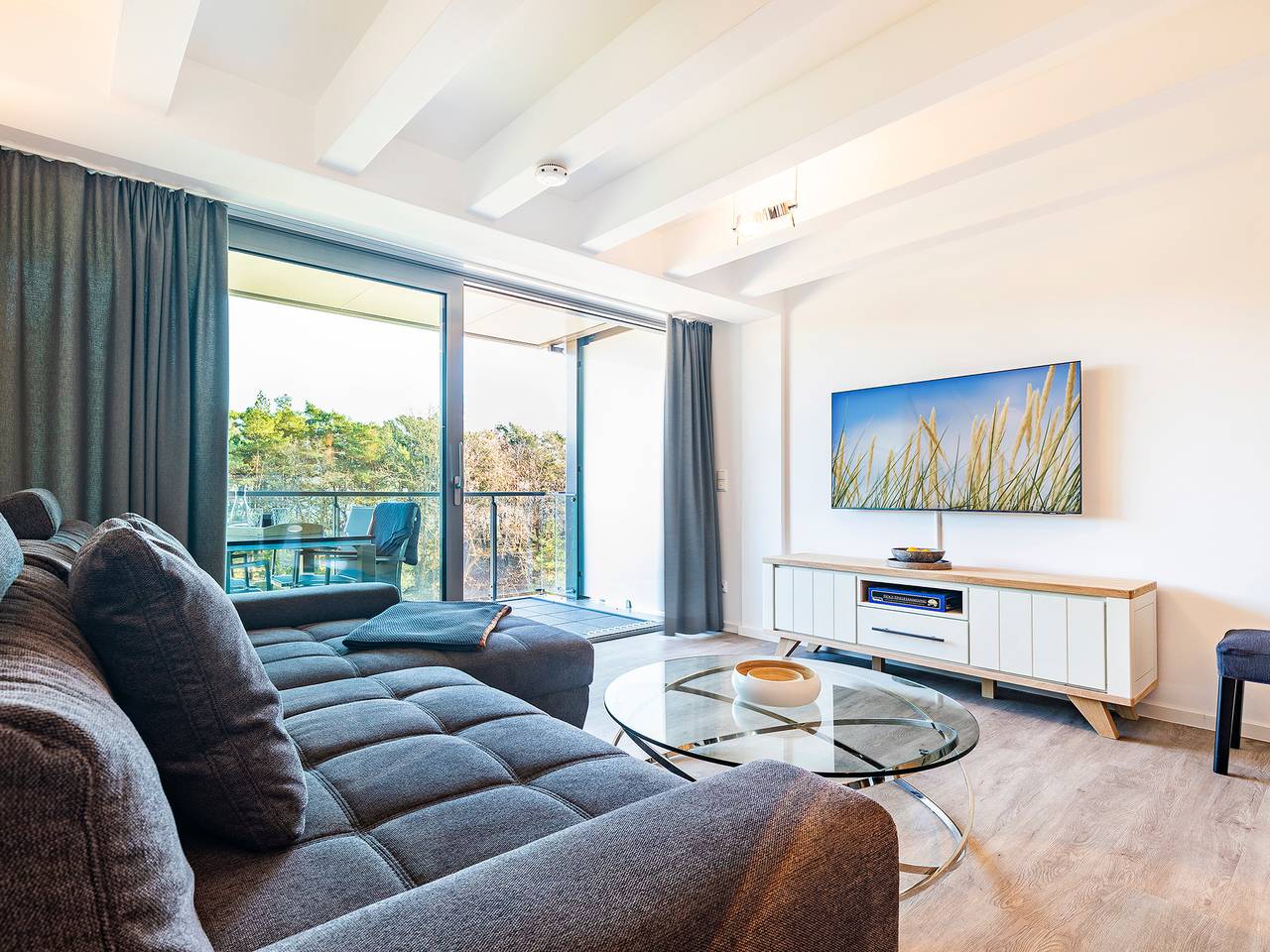 Geheel vakantieappartement, Vakantieappartement voor 5 personen met balkon in Prora, Binz