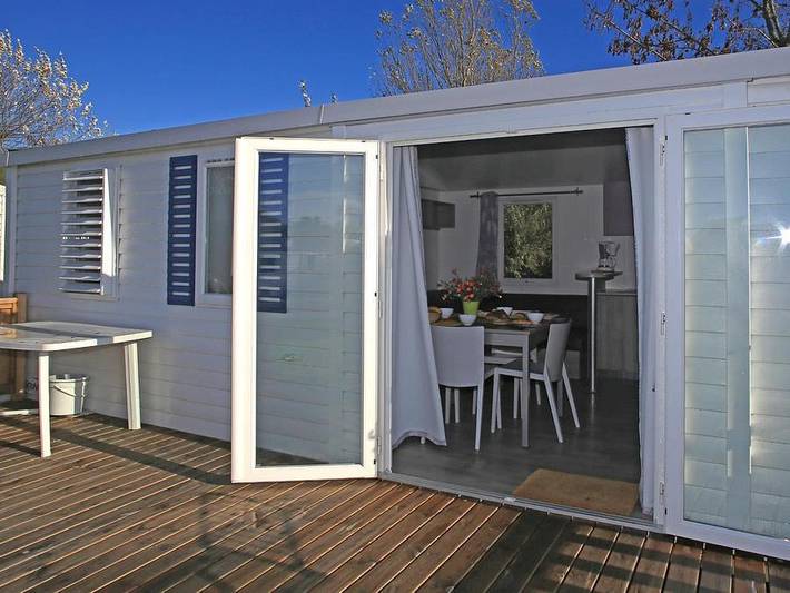 Camping des Hautes Grées - Mobilheim 8 personen - Komfort 4 Zimmer 8 Pers. mit Terrasse in Les Hospitaux (Erquy), Erquy