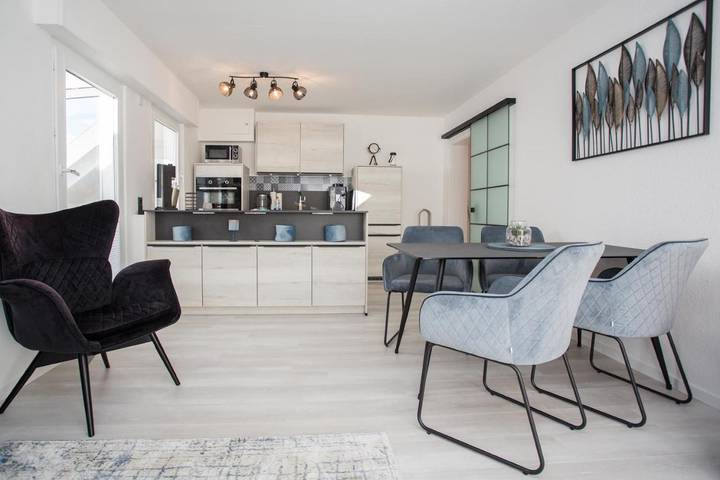 Ferienwohnung für 3 Personen, mit Balkon und Sauna sowie Ausblick
