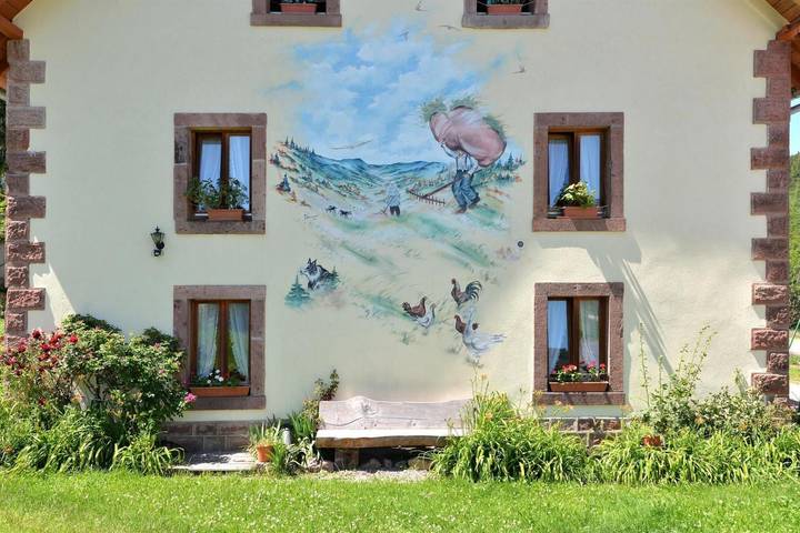 Landhaus "Les Pruniers" mit Gemeinschaftsgarten und Wlan in Orbey, Regionaler Naturpark Belchen der Vogesen