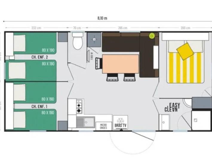 Camping pour 6 personnes, avec piscine et terrasse dans Eure-et-Loir - 2