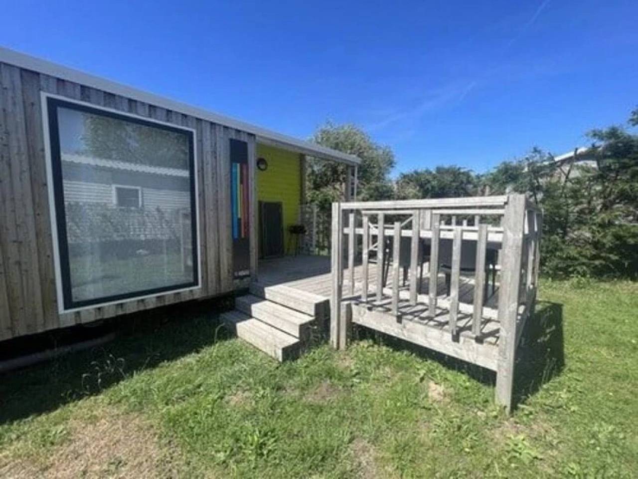 Zecamping 4 étoiles familial piscine couverte mobil-home Tv Bbq 28m2 in Bourgneuf-en-Retz, Côte de Jade