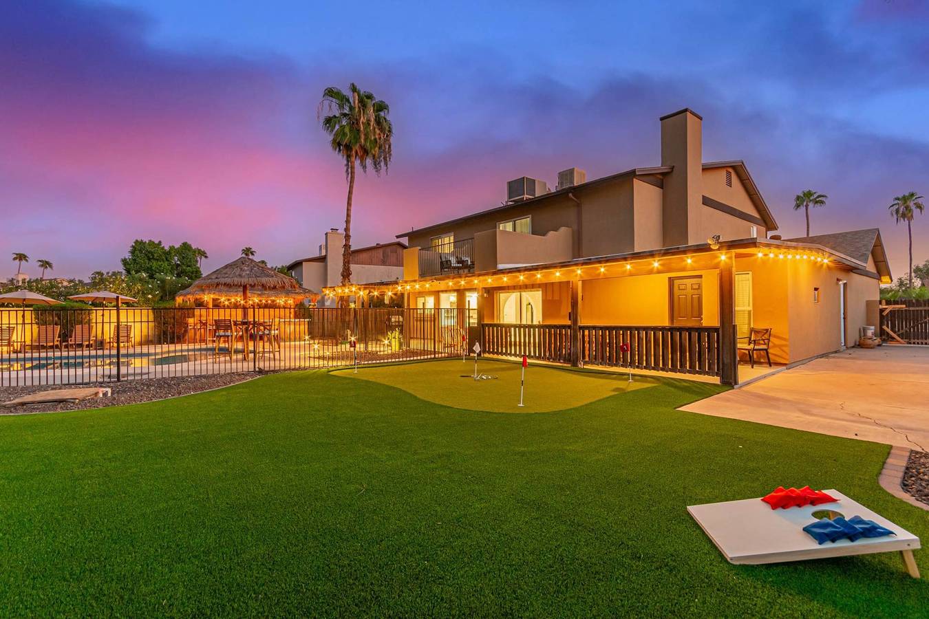 Tiki Paradise w Htd Pool Putt Grn Tiki Bar in Phoenix, Maricopa County