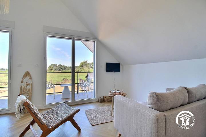 Gîte pour 4 personnes, avec balcon et jardin dans Plage Du Men Armor - 3