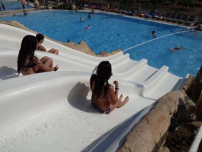 Camping Alannia Els Prats - Bungalow 5 personen - A3 - Mykonos/Ibiza-Hütte in Platja de Rifà (Mont-roig del Camp), Mont-roig del Camp