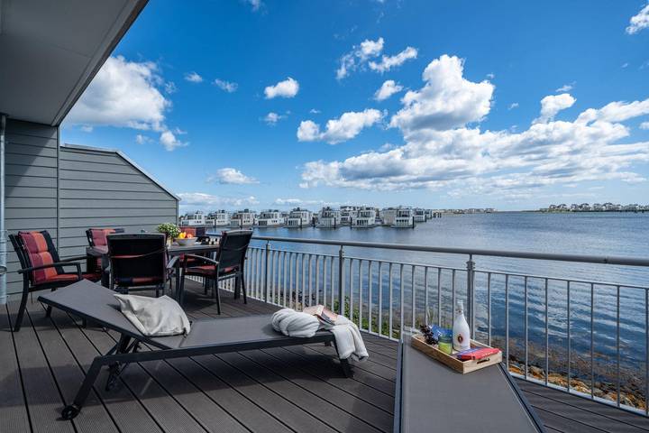 Ferienhaus für 4 Personen, mit Balkon und Sauna, kinderfreundlich in Schlei