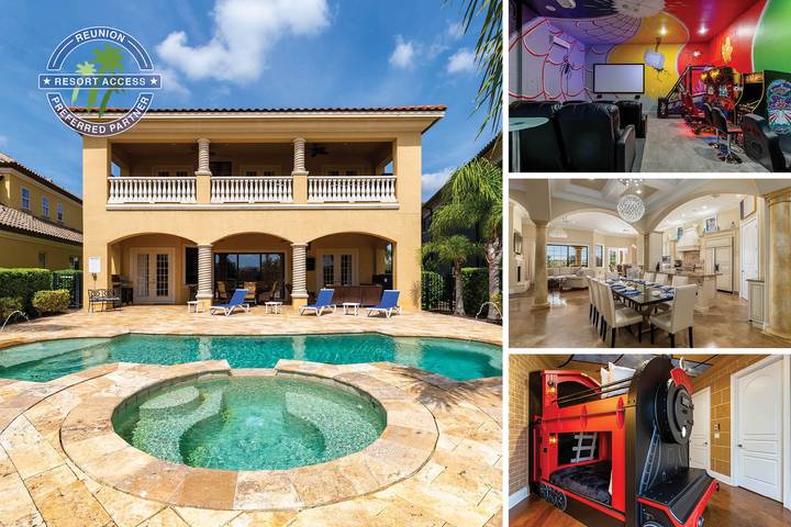 Villa for 12 people, with pool and children pool as well as balcony/terrace in Reunion Resort