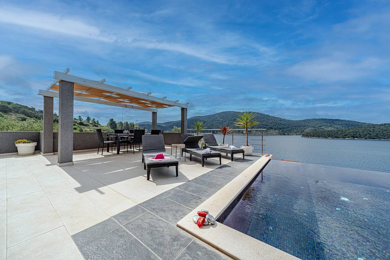 Beautiful and large Villa Franka with private pool and fantastic sea view in Korcula in Vela Luka, Korcula